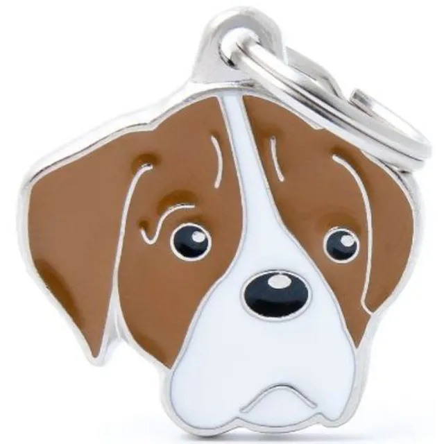 Hundetegn Friends Boxer brun hvid