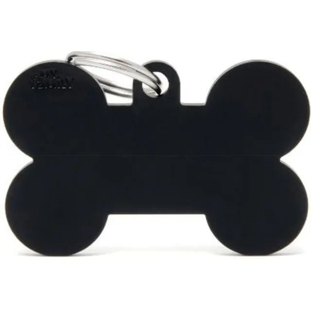 Hundetegn Basic Aluminium XL bone sort