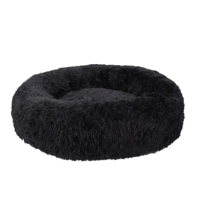 Fluffy Donut seng Sort - Small