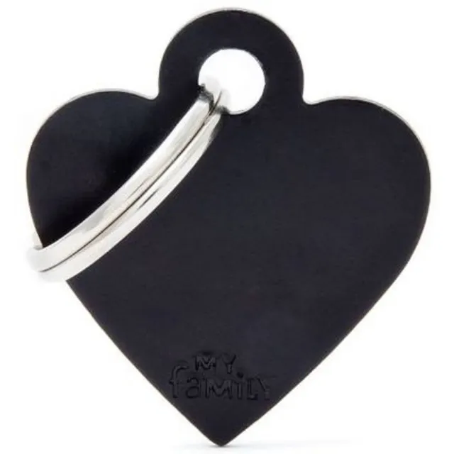 Hundetegn Basic Aluminium Small heart sort