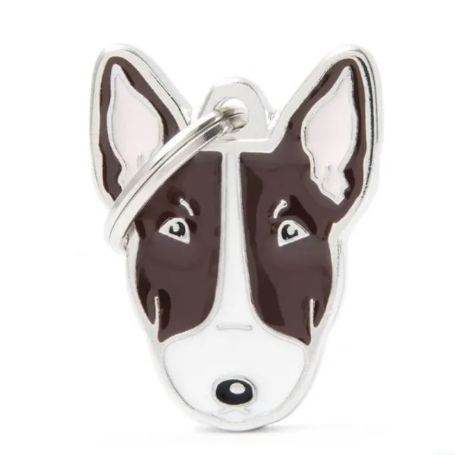 Hundetegn Friends Bull Terrier brun og hvid