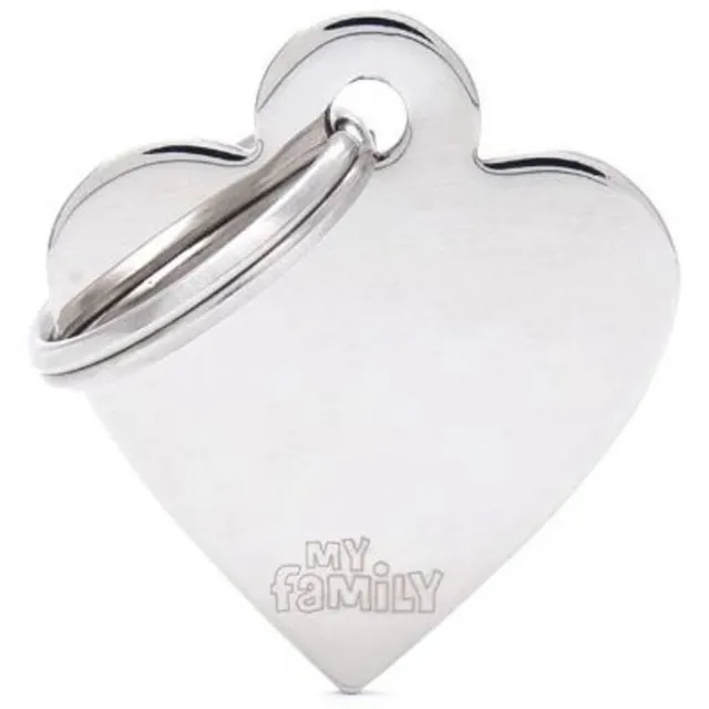 Hundetegn Basic Chrom Small heart