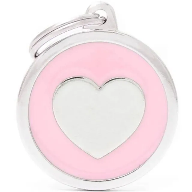 Hundetegn Classic Heart Big circle pink
